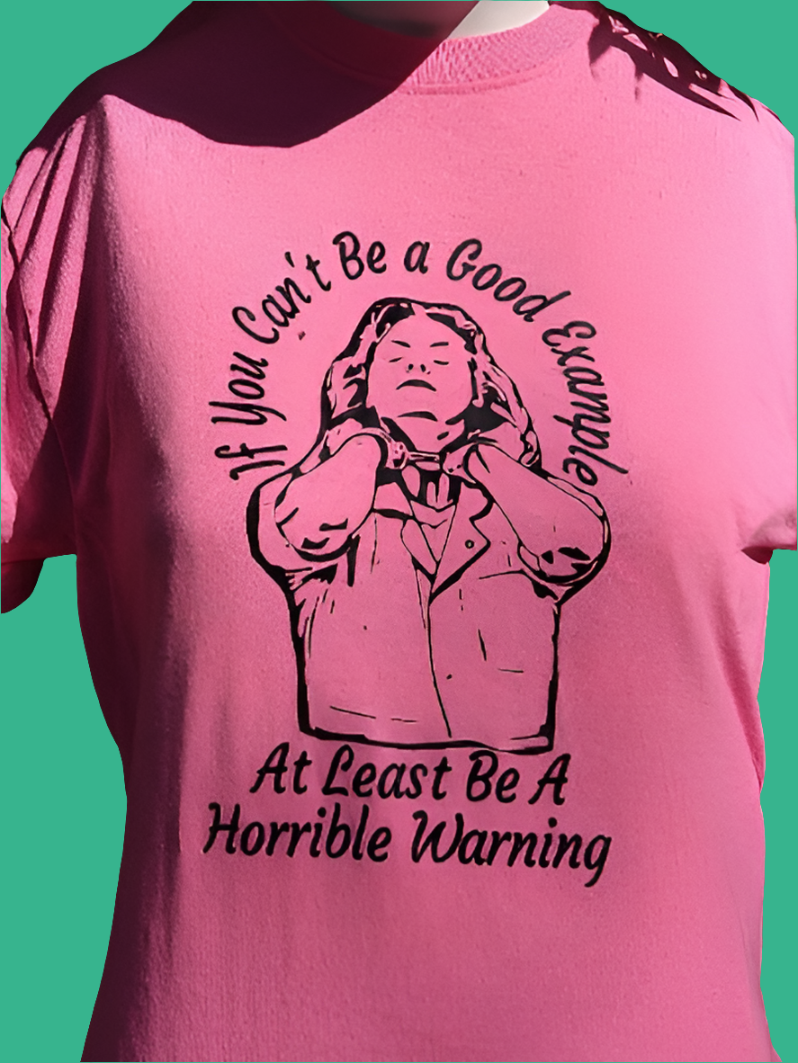Aileen Wuornos Inspirational Quote T-shirt: A Queeriosities Original Design HOT PINK TEE BLACK PRINT