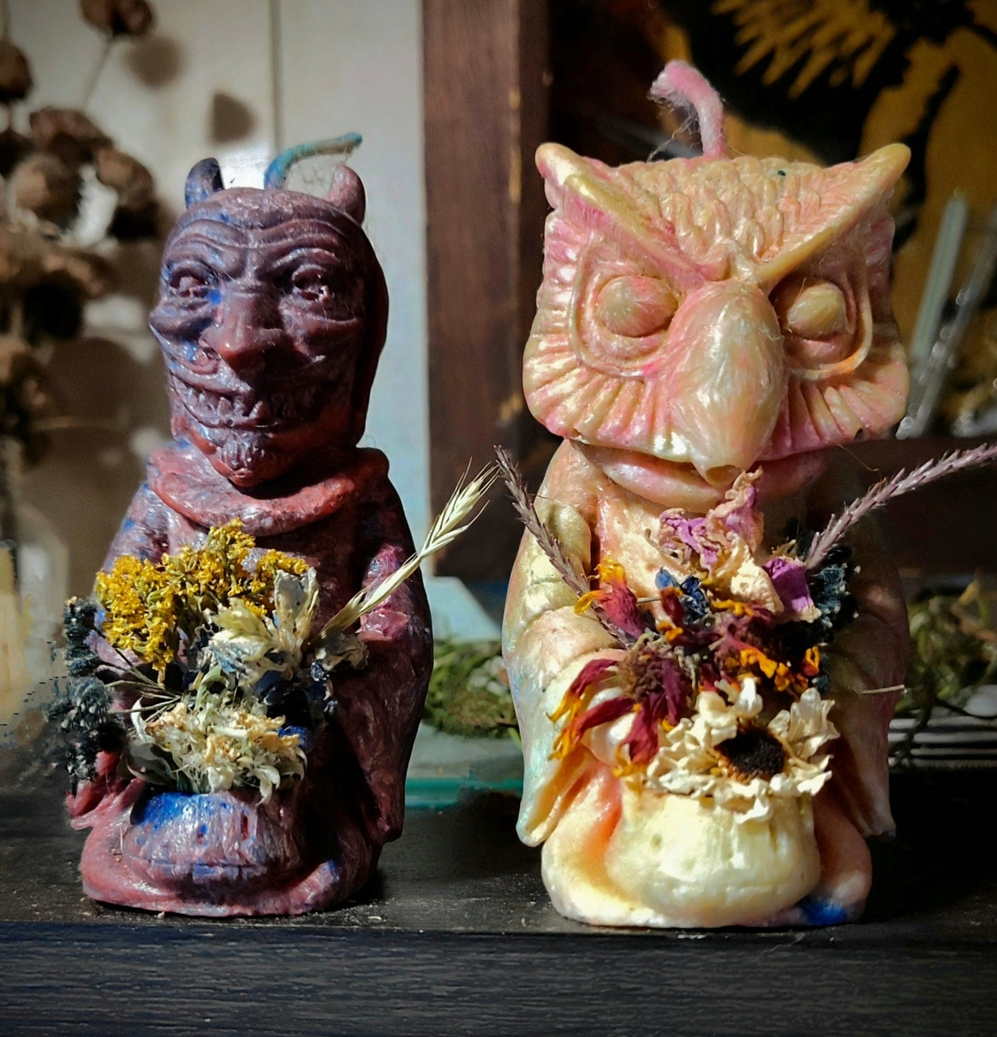Lil Creepy Creeps Candles (Rock Rose Edition) Owlie+Devil Dude