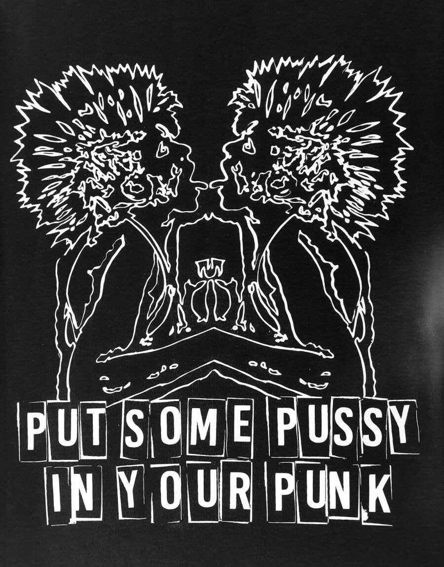 Wendy O (Plasmatics) Tribute: Put Some Pus$y in Your Punk T-Shirt Black T White Print