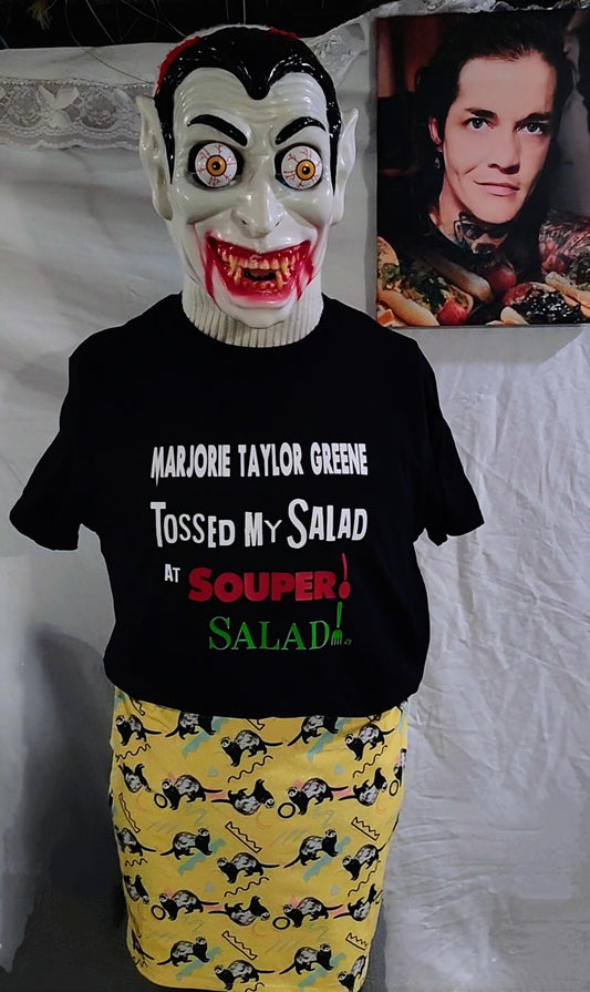 Marjorie Taylor Greene Tossed My Salad at Souper Salad T-shirt MAGA Parody Satire Shirt Queeriosities Original